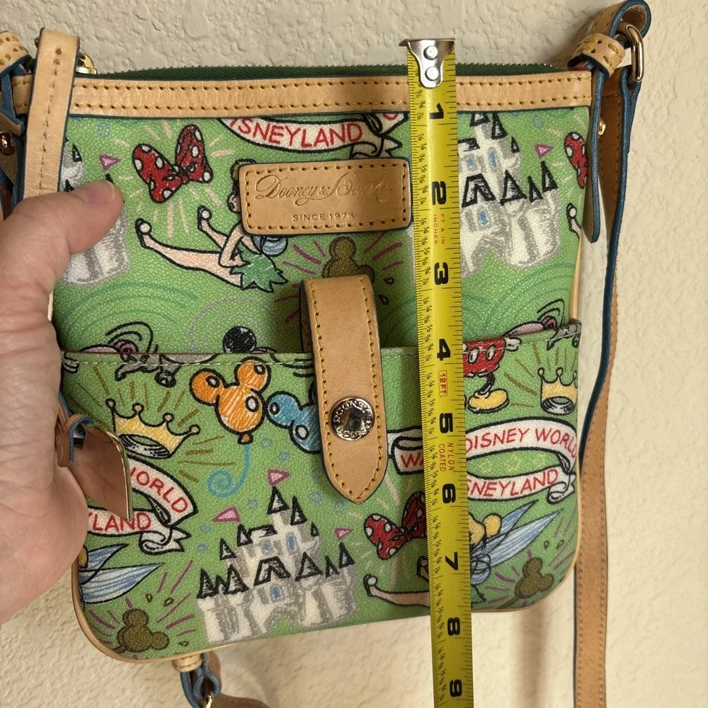 Dooney & Bourke Disney Tinker Bell Letter Carrier Green Crossbody - Picture 13 of 15